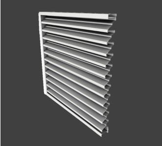 NJE2 – 2″ Deep, 30° J-Blade Extruded Stationary Louver