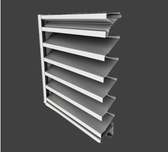 ZE439 – 4″ Deep, 39° Fixed Blade Extruded Non-Drainable Louver