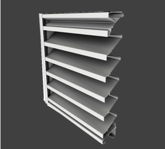 ZE445 – 4″ Deep, 45° Fixed Blade Extruded Non-Drainable Louver